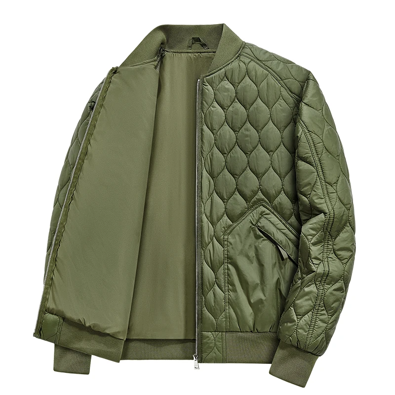 

Men Zipper Warm Parkas Middle-aged and Elderly Thick Jacket Solid Color Jacket for Winter Fashionable Men Winter Clothes for Men