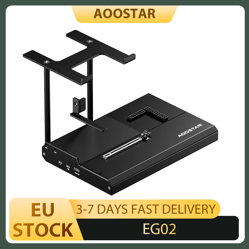 AOOSTAR EG02 EGPU-Dock, Oculink (PCIe 4.0 X4) + 2*Thunderbolt 5-Schnittstelle, unterstützt ATX/SFX-Netzteil