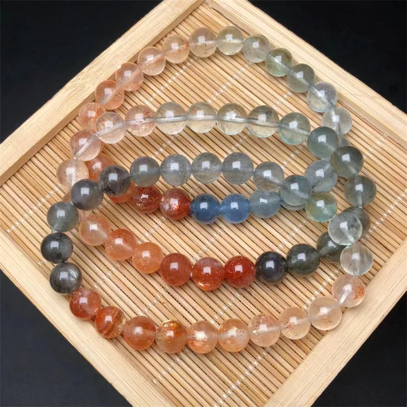 8MM Natural Alusha Bracelet Gemstone Round Bead Crystal Healing Gemstone Bracelet Jewelry Gift 1PCS