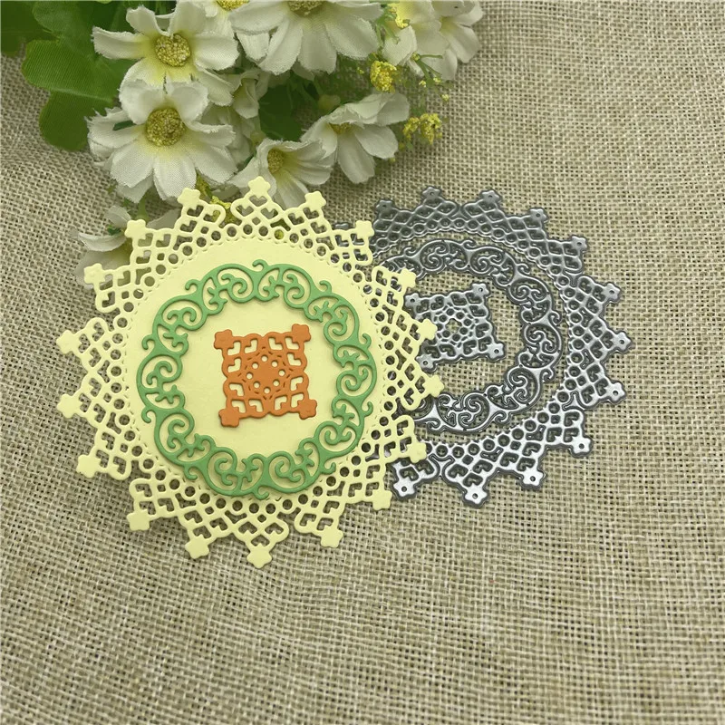 

Кружевная рамка металлические штампы форма круглое отверстие этикетка Скрапбукинг Бумага рукоделие Нож Форма лезвие перфоратор трафареты штампы
