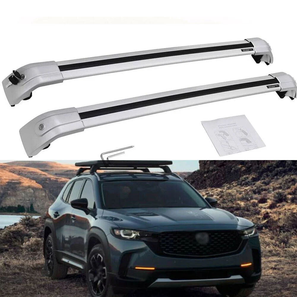 

2Pcs Fits for Mazda CX-50 CX50 2022 2023 Roof Rail Rack Cross Bars Crossbars