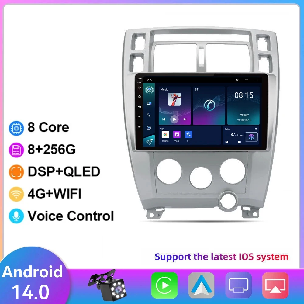 Autoradio pour Hyundai, Android 10.1, Stéréo, GPS, Carplay, Auto, Pas de DVD, 2004 ", 2005, 2006, 2007, 2008, 2009, Fils, 14.0