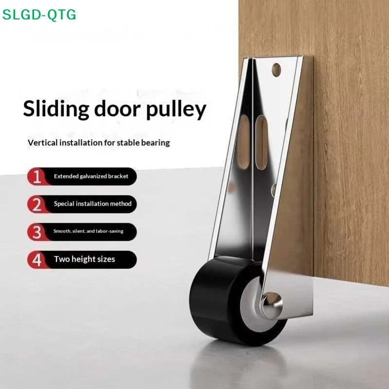 Hot 1/4Pcs Side Mounted Silent Rubber Casters Flat Push Telescopic For Cabinet Furniture