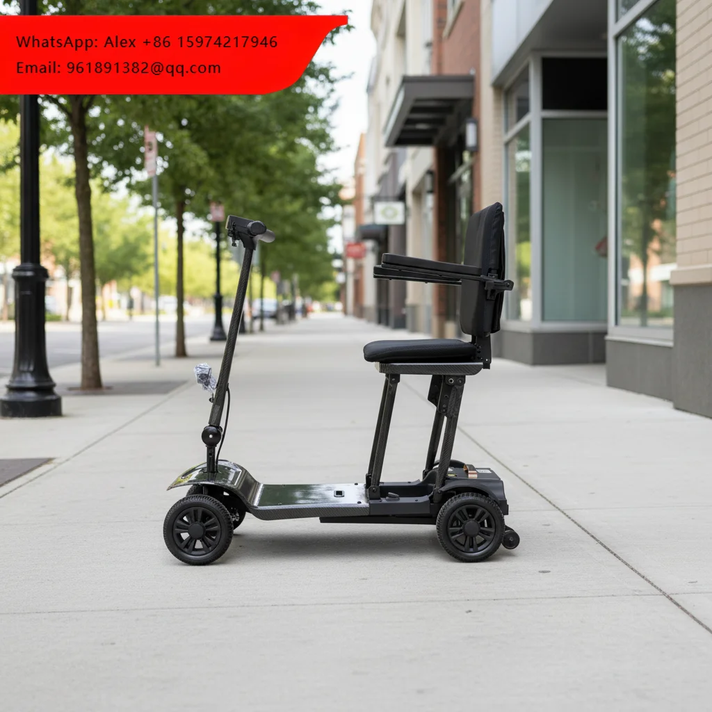 

Портативный складной электроскутер HENGYI HC702 — ультралегкий (18 кг), скорость до 19 миль/ч, грузоподъемность 100 кг, двигатель 200 Вт, алюминиевый сплав.