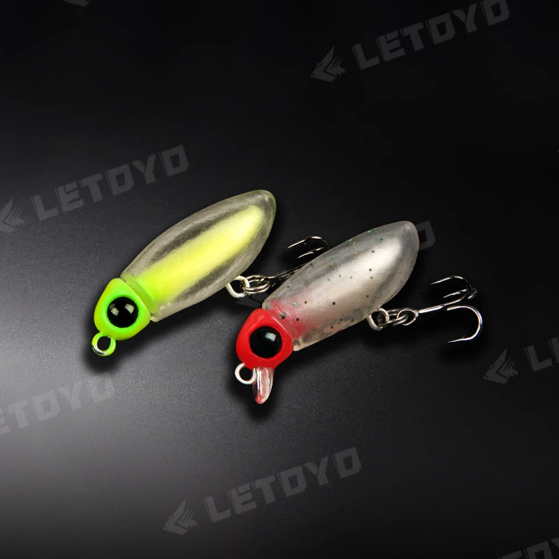 LETOYO MuteBall Minnow 38F/Pencil38F 38mm 2.7g Surface Artificial Insect Bait Soft Plastic Body Mini Floating Trout Fishing Lure