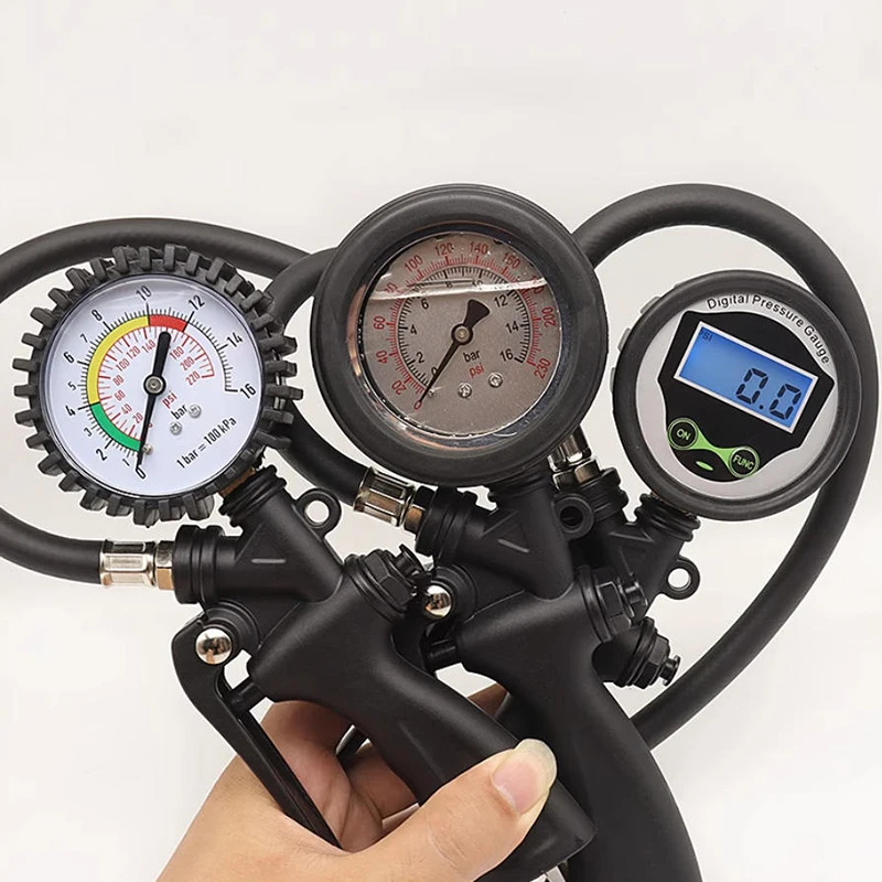 

Multi functional car tire highprecision tire pressure gauge inflation head pressure gauge tire pressure monitor inflation nozzle