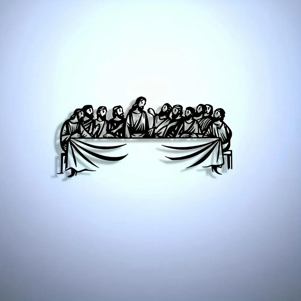 

1pc Abstract Religious Iron Wall Decor Wall Art Hollow Metal Plaque Modern Home Decoration