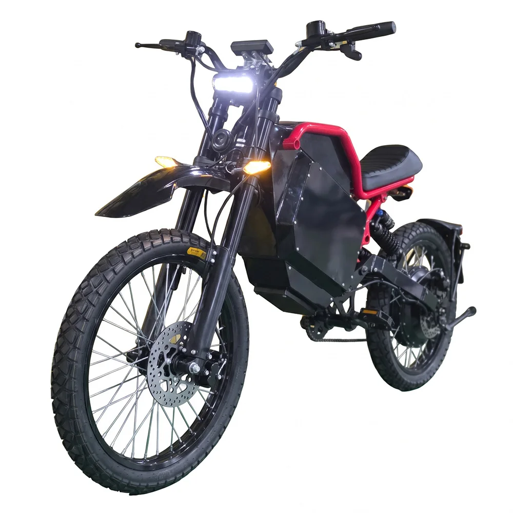 Premium SS80 Long Distance 200km Electric Bicycle 84V 73Ah Battery QS273 Motor 150km/h Speed Off Road EBike Motorcycle Tires