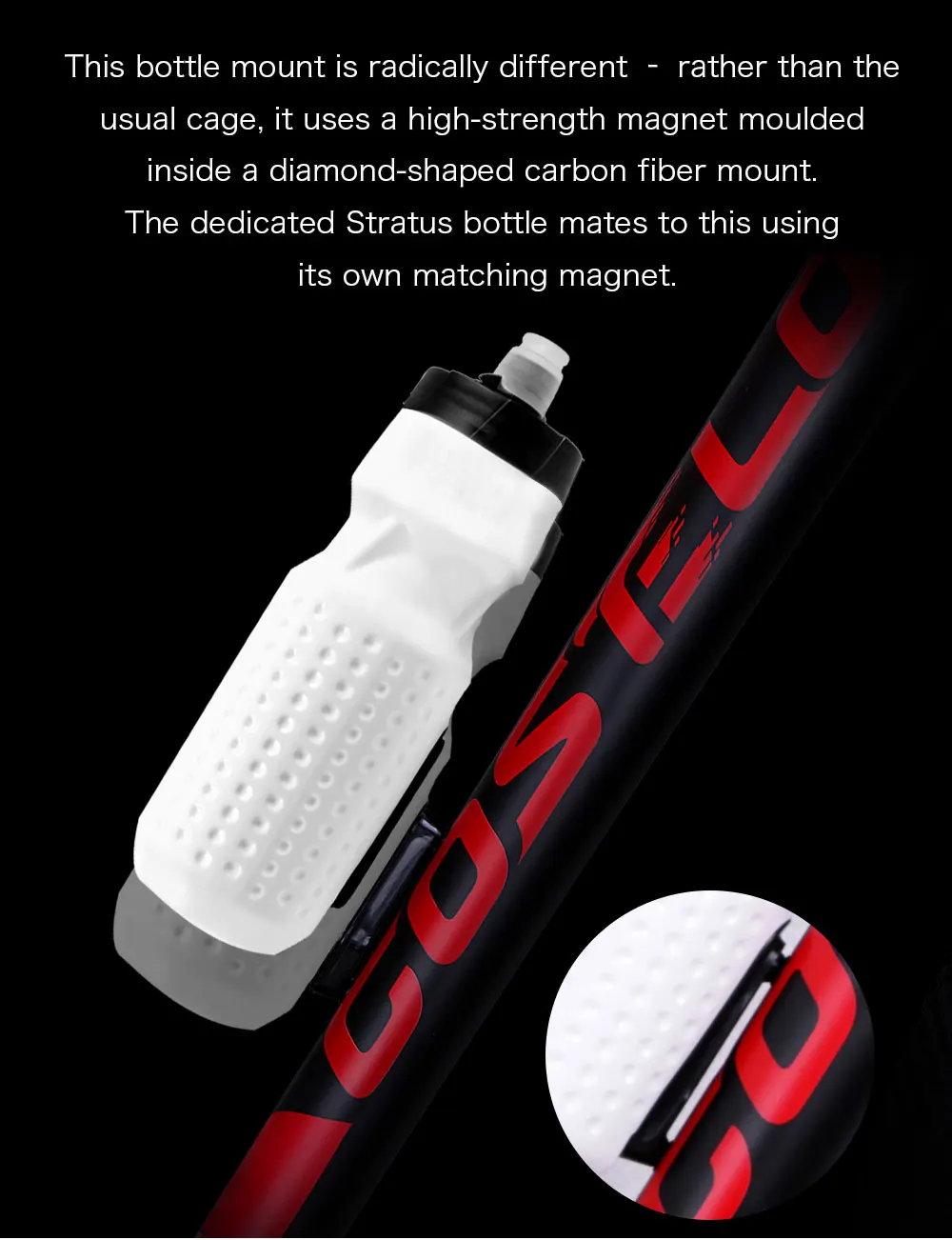 Magnetic bottle mount cage Bike Bicycle Water Bottles out sports Water Bottle710ml Flask Pressing Outdoor Portable