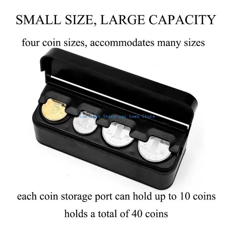 

RXJE Stylish Coin Holder for Car, High Capacity Coin for Case Vehicle Home Coin Purse