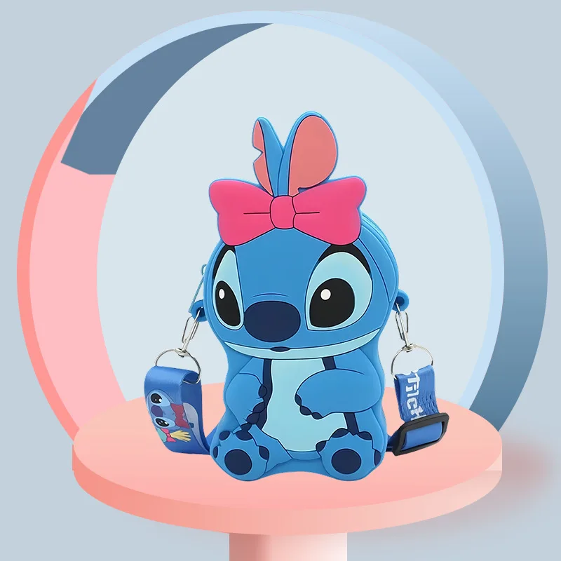 Stitch Crossbody Bag Cute Fashion Silicone Bags Girls Boys Cartoon Anime Mobile Phone Packet Creative Mini Storage Package Gift