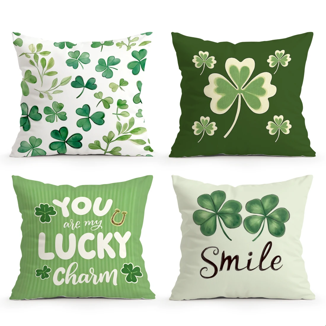 St. Patrick'S Day Clover Pillowcase Printed Polyester 40/45/50cm Throw Pillowcover Decorative Sofa Cushion Pillowslip Home Decor