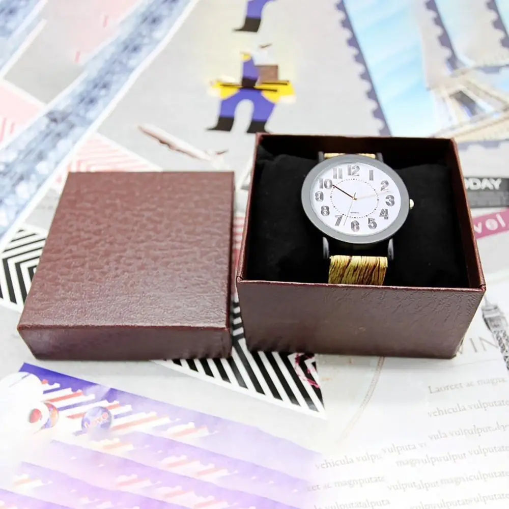 Single Watch Gift Box With Pillow Faux Leather Jewelry Wrist Watches Holder Wristwatch Display Storage Box Watch Organizer Case