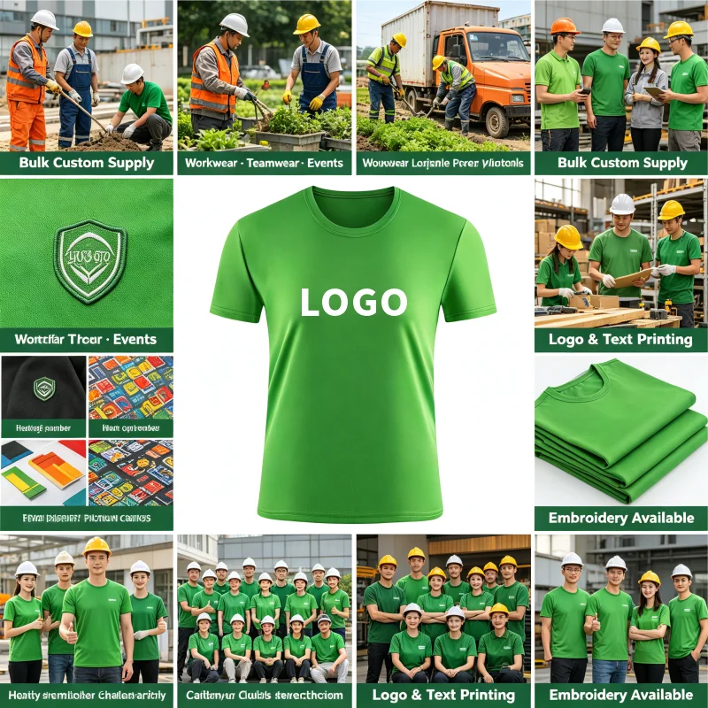 Custom Work Uniform T-Shirt Quick Dry High Visibility Wholesale Construction Warehouse Factory Industry