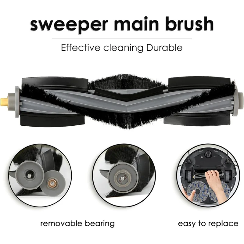Brosse à rouleau WHYY-4PCS pour ECOVACS DEEBOT X1/X1 Omni/X1 Turbo/X1 PRO Omni/T10/T10 Omni/T10 Plus/T20/T20 Omni, pièces pour aspirateur