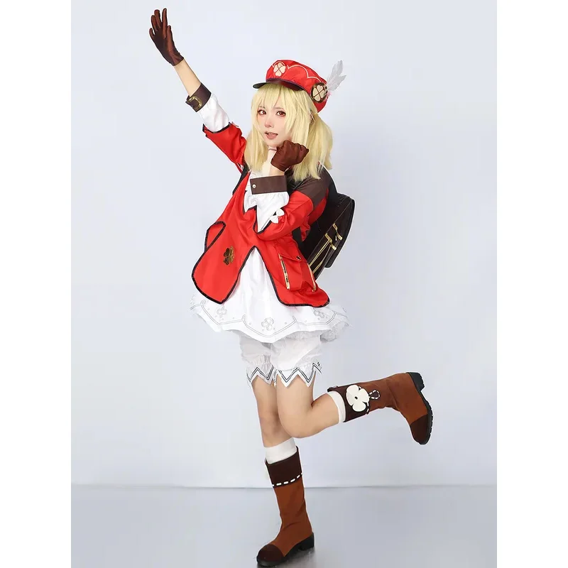 Genshin Impact Klee Cosplay Costume Uniform Anime Chinese Style Halloween Costumes for Kids Girl Women Ke Li