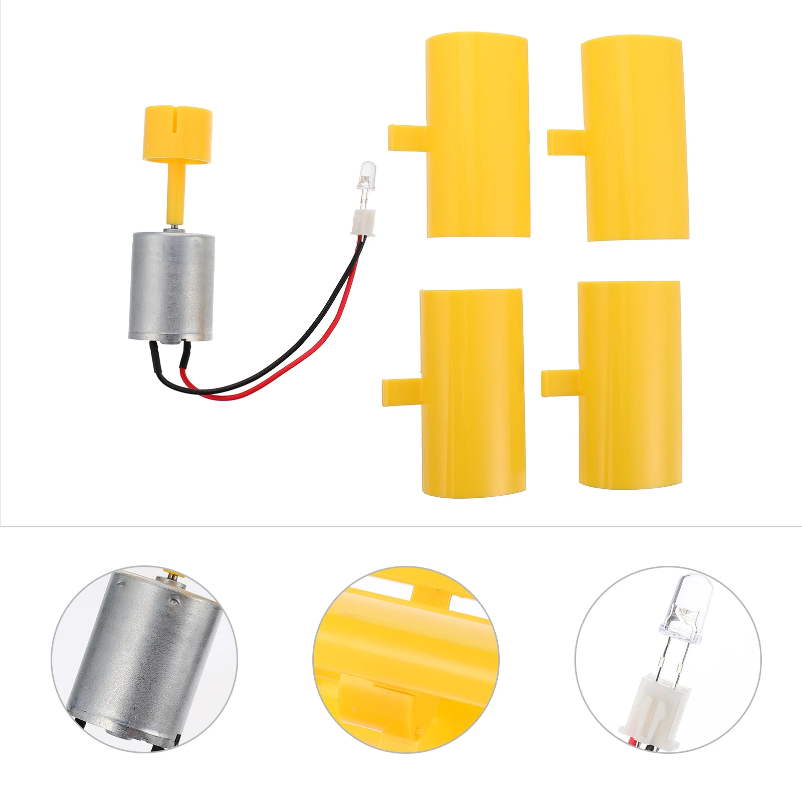 

Wind Turbine Generator Kits Mini Yellow LED Teaching Tool for Students DIY Experiment Model Generators