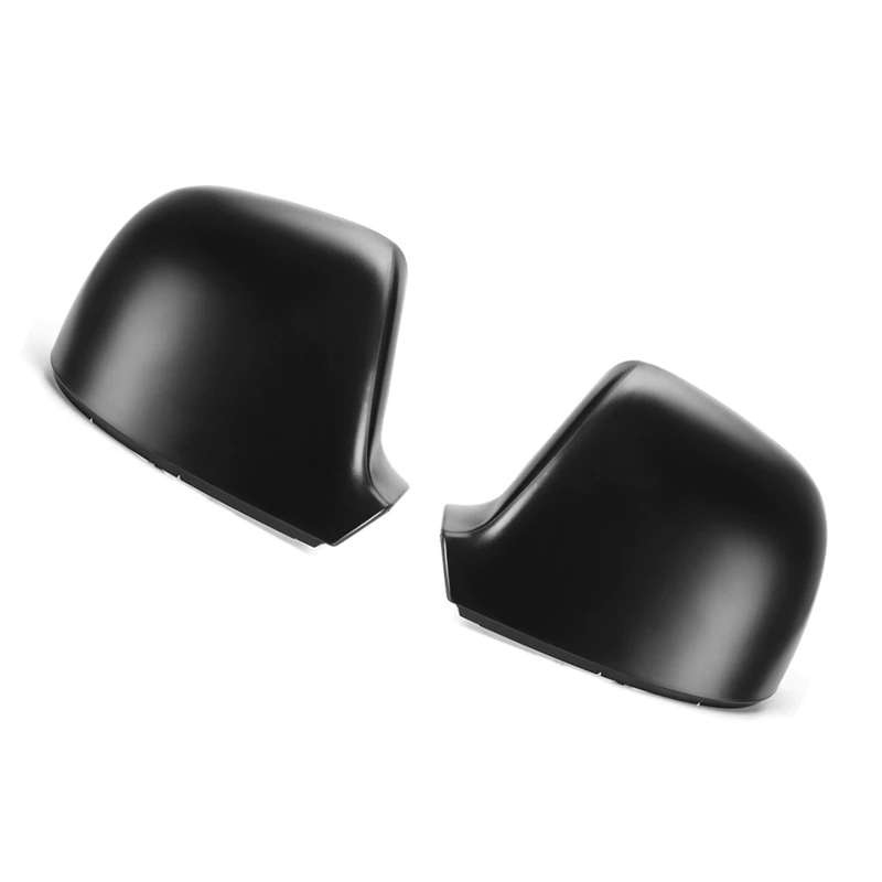 

4X Matte Black Mirror Covers Car Side Rearview Wing Mirror Shell Caps For-VW Transporter T5 T5.1 T6 2010-2019