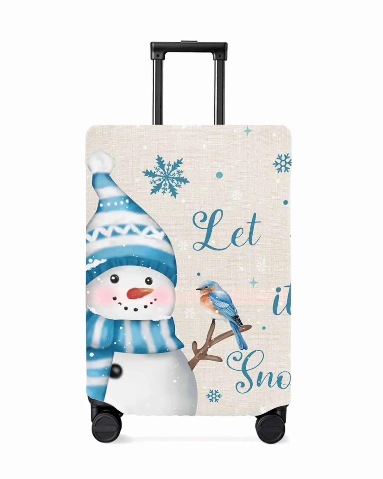 Christmas Winter Mockingbird Protective Cover For Travel Accessories Suitcase Elastic Dust Case Protect Sleeve