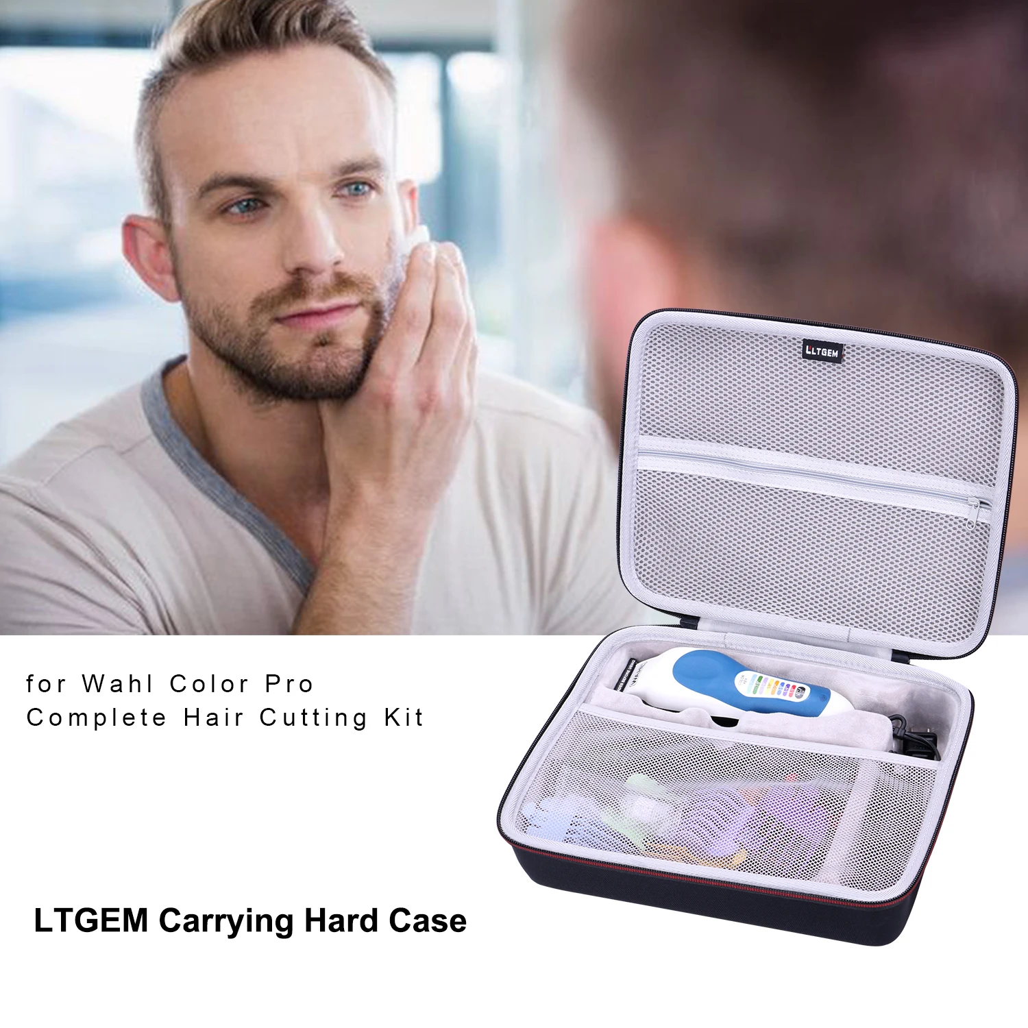 LTGEM Carrying Case for Wahl Color Pro Complete Hair Cutting Kit Travel and Daily Storage Bag