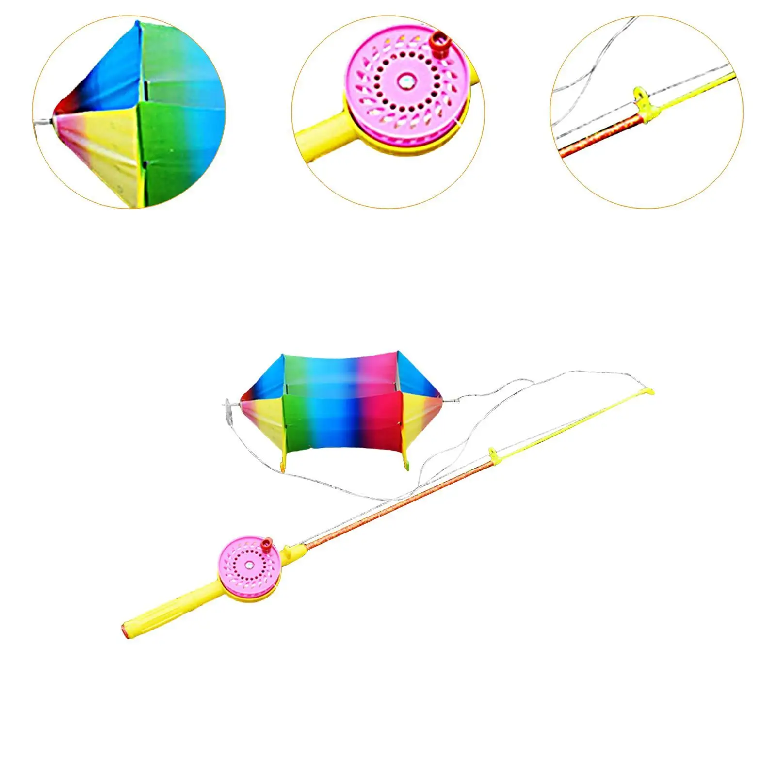 Box Kite Kite Outdoor Games Activities Kids Garden Girls Boys Children 3D with 50M Flying Line Kite