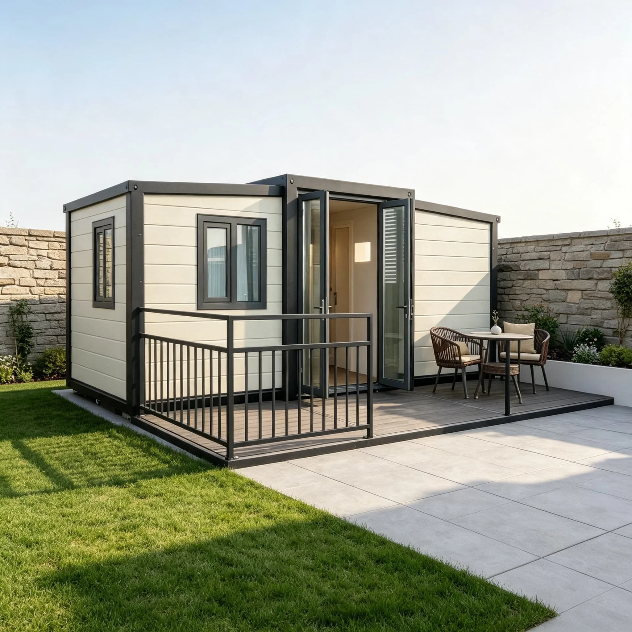 Expandable Container House Prefabricated Living Unit Galvanized Steel For Mountain Worker Camp