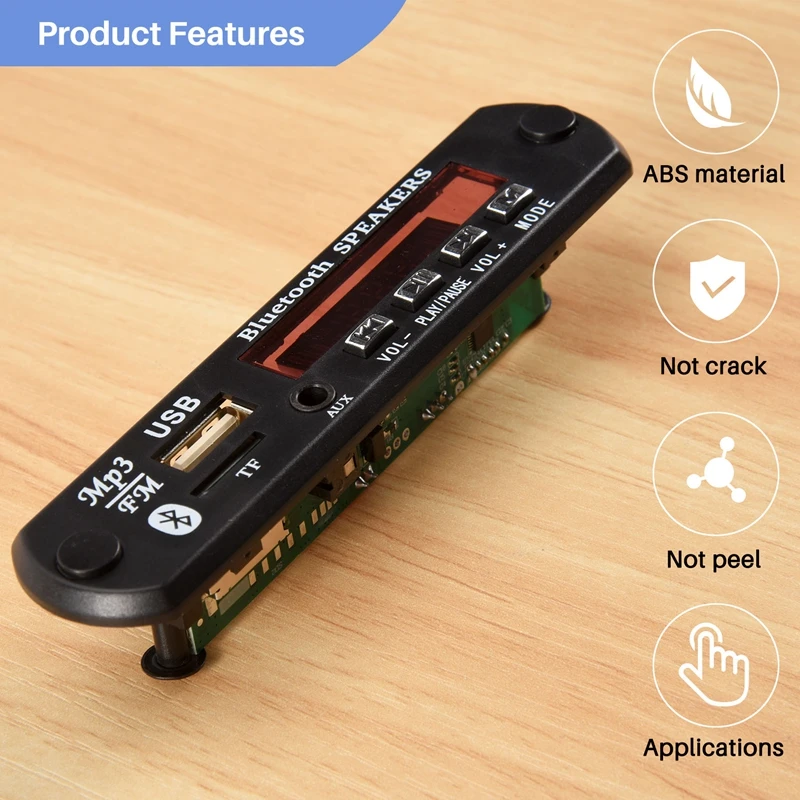 Top-Bluetooth 5.0 MP3 Decoder Board DC 5V 12V Car FM Radio Module Support TF USB AUX For Car Phone