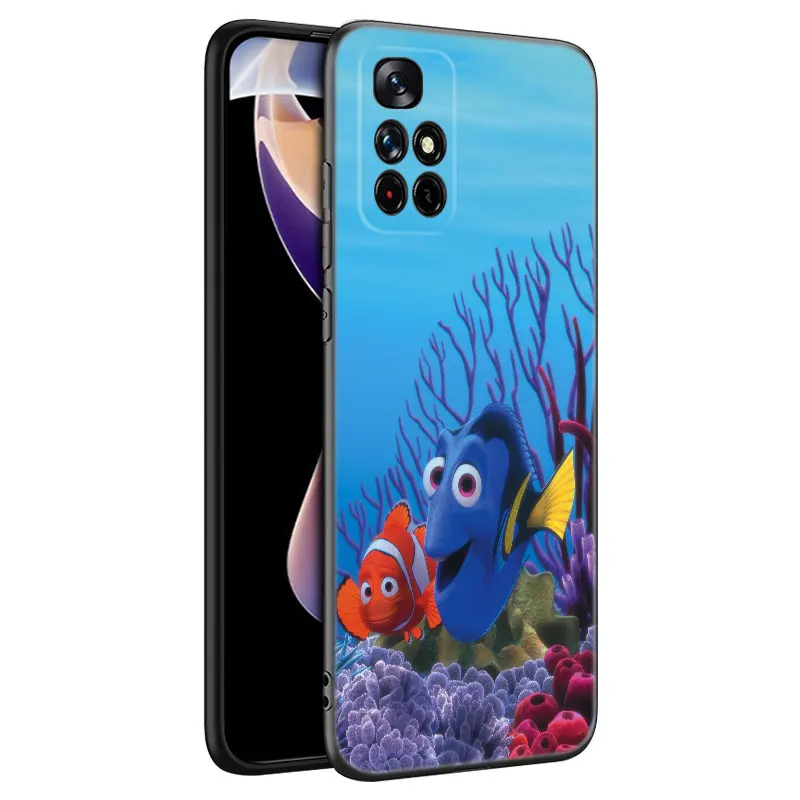 Finding Nemo Dory Black Silicone Phone Case For Xiaomi Redmi Note 9 10 11 11S 11T 12 13 Pro 5G Plus 9S 10S 12S