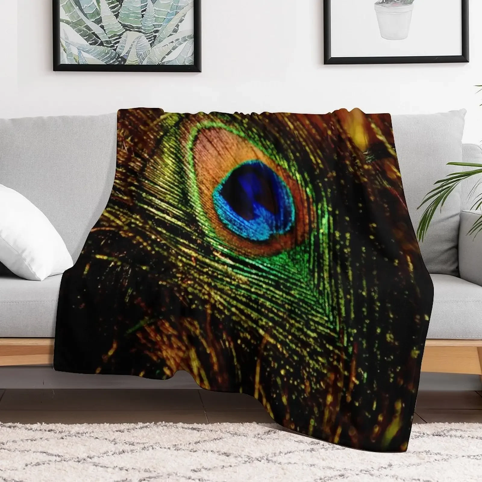 Peacock pattern for your design. Throw Blanket Compact Warm Blanket for Car Road Trip