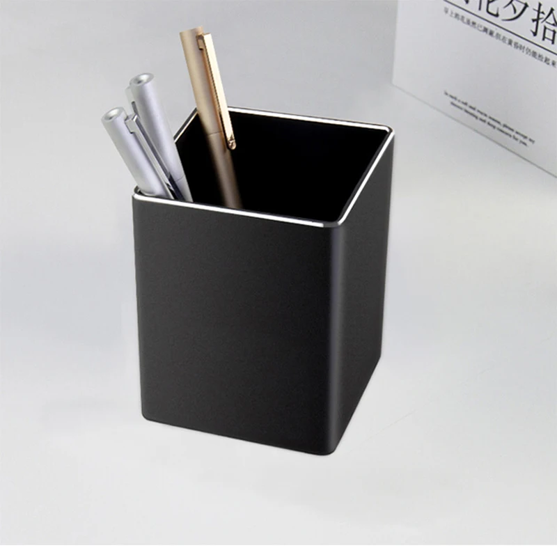 High-end Aluminum Alloy Pencil Holder Business Office Study Stationery Sundries Household Study Desktop Metal Storage Box