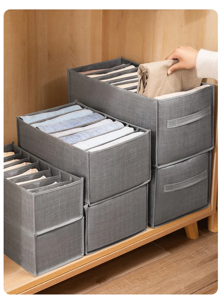 Haushalts-Aufbewahrungsbox für Hosen, Jeans-Aufbewahrungsbox, Unterwäsche-Aufbewahrungsbox, Hosenständer, Unterteilte Aufbewahrungsbox, Aufbewahrungsbox – Detail 2