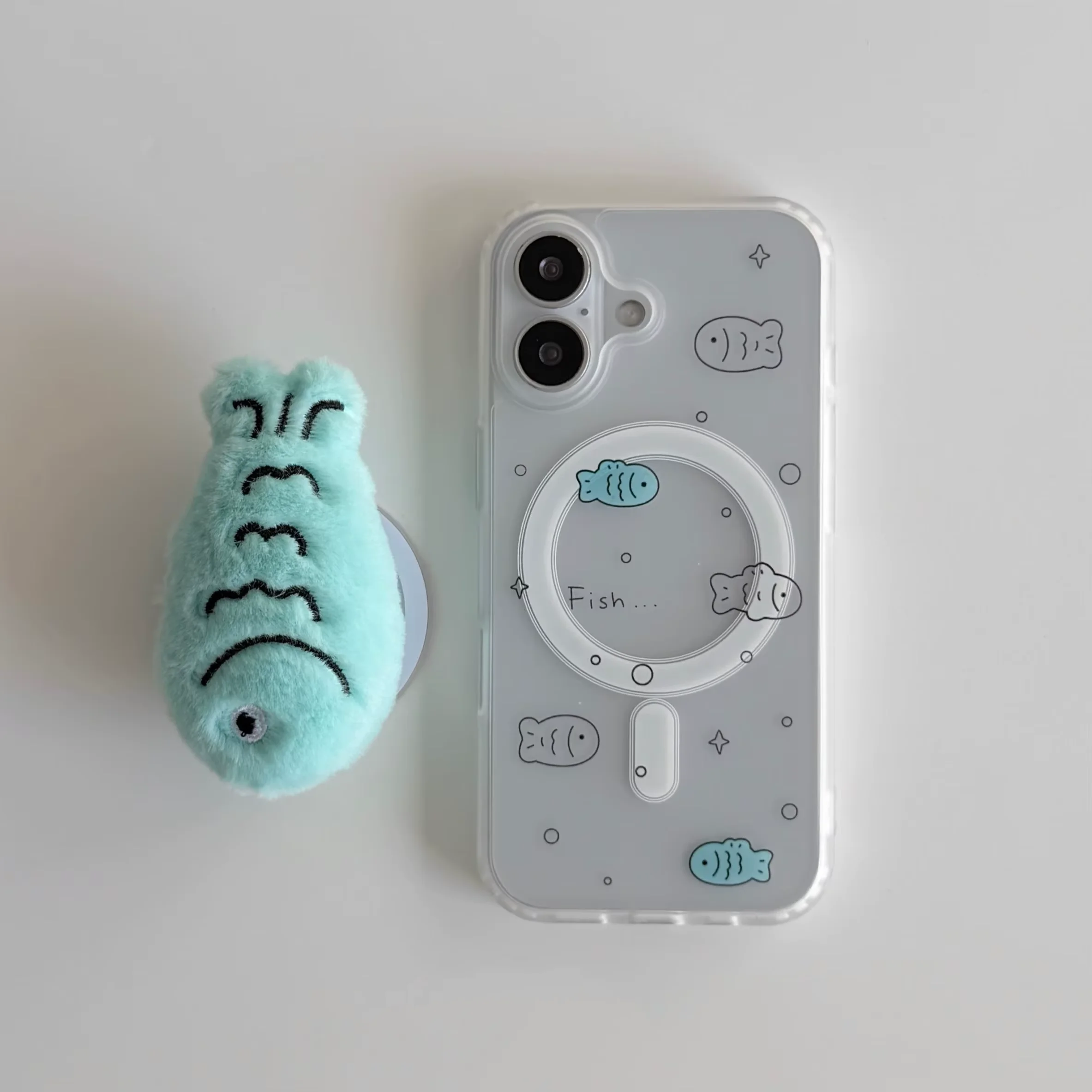 Cute Blue Fish Cartoon Kawaii For Magsafe Magnetic Phone Case For iPhone 18 ULTRA 17 AIR 16 15 14 13 12 11 PRO MAX PLUS Cover