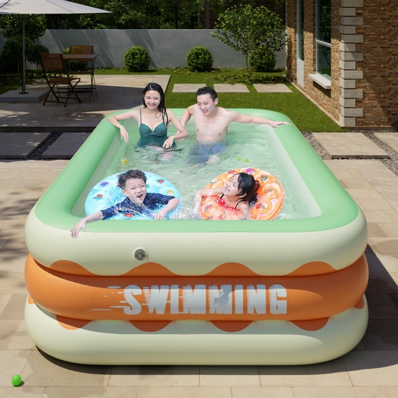 Inflatable Water Gun Outdoor Pool Foldable Baby Pool Water Play Ball Pool Pool Inflatable Pool for Kids Swimming Pools Family