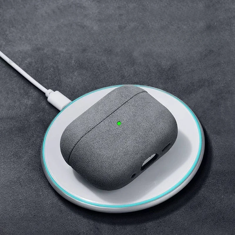 For Airpods Pro 2 Case Airpods4 Minimalist Luxury Artificial Leather All Inclusive Active Noise Airpods3 Case Wireless Charge