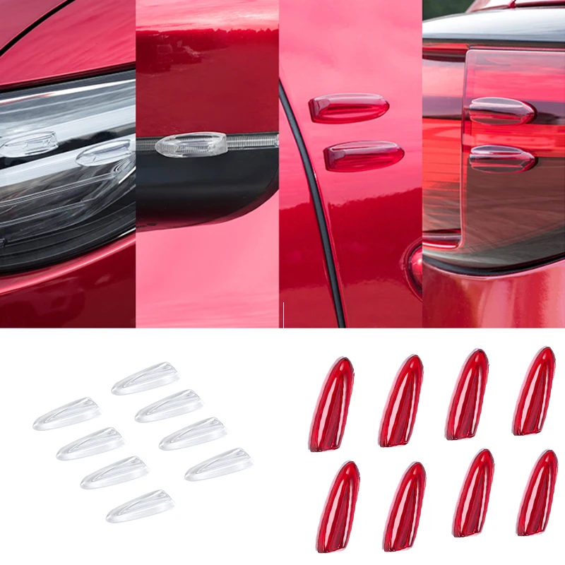 

8Pcs Car Tail Light Sticker Airflow Sticker Anti Collision Car Spoiler Acrylic Bumper Decor Strip Car-styling Accessories