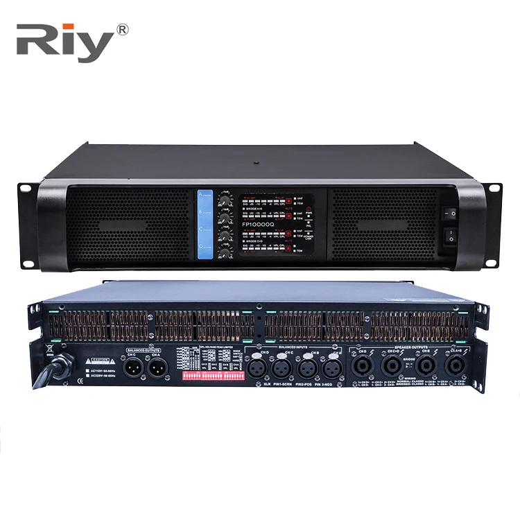 

FP10000Q Hot Sale 10000W Class D Digital Audio Amplifier Professional Subwoofer Voice Amp for Live Shows 8ohm 4ohm Metal AC