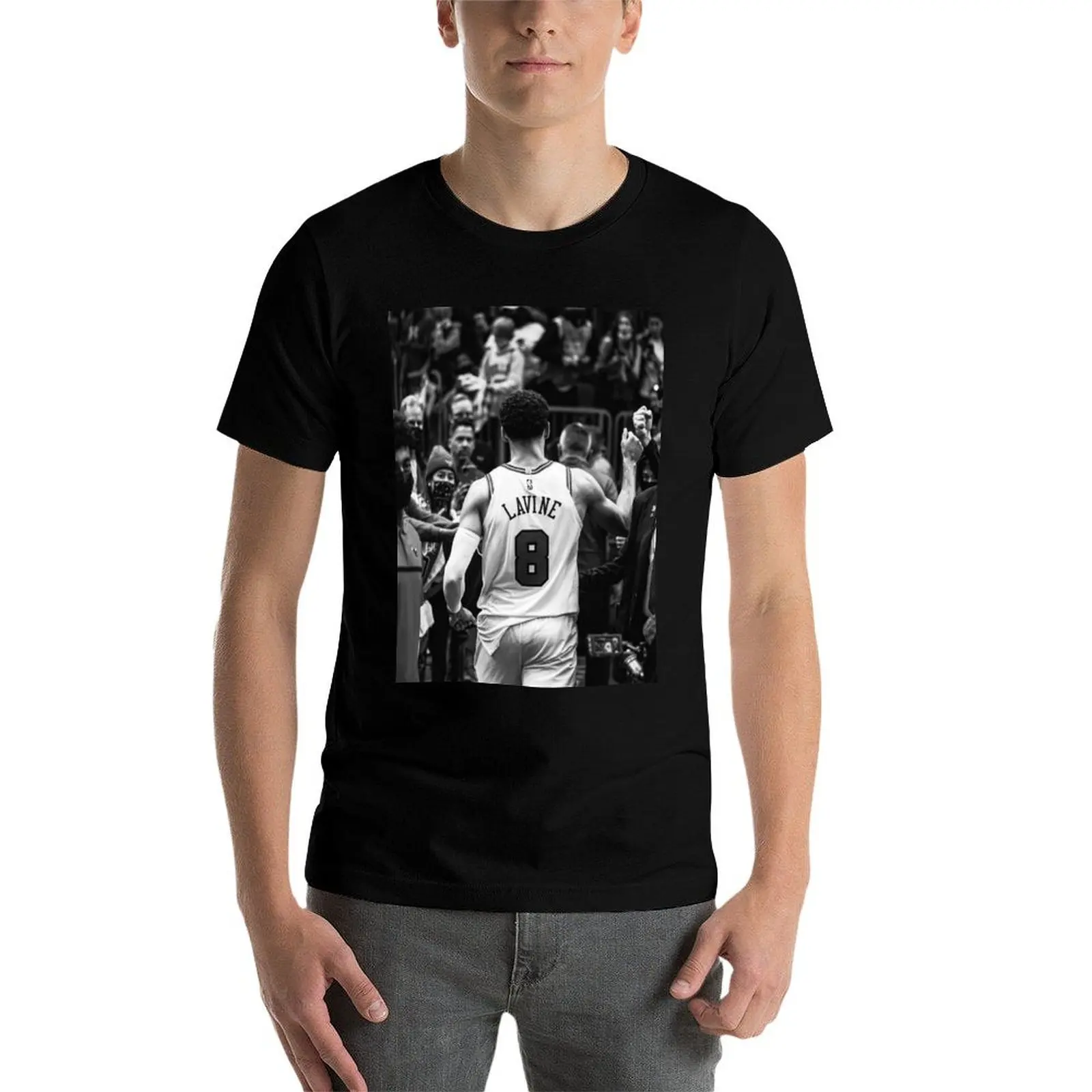 

Zach Lavine - Black / White T-Shirt man t shirts for men casual g man t shirts for men man t shirt cotton high quality T-Shirt