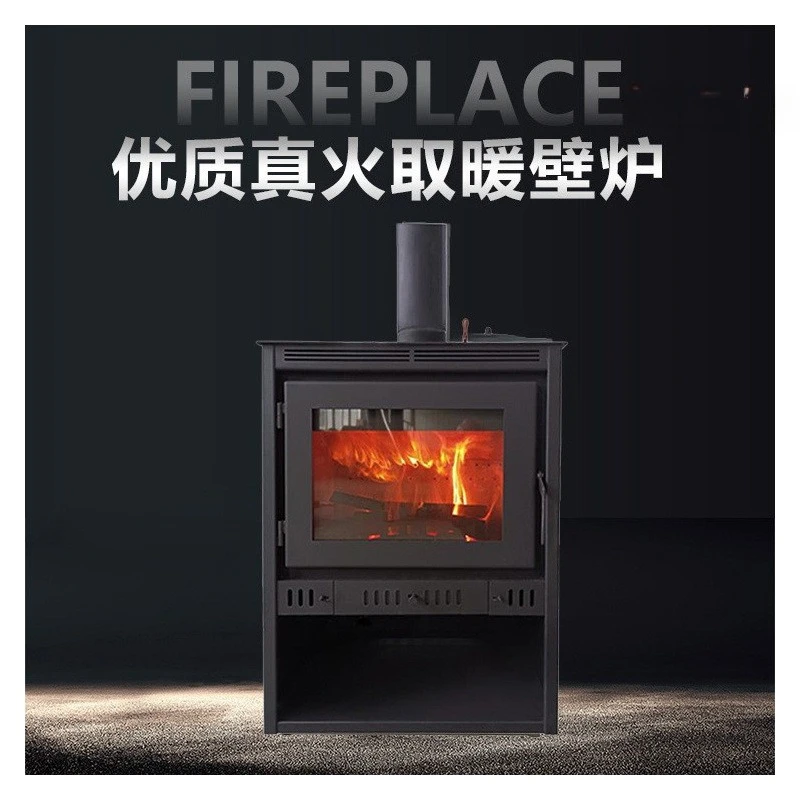 Real fire wood burning fireplace B & B villa fire heating heating furnace indoor firewood