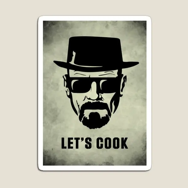 Heisenberg Lets Cook  Magnet Stickers Baby for Fridge Organizer  Cute Refrigerator Home Kids Decor Toy Colorful Children