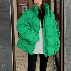 Women's Winter Jacket Large Sizes Loose High Collar Zipper Fashion Casual Long-sleeved Cotton Coat Korean Reviews Many Clothes