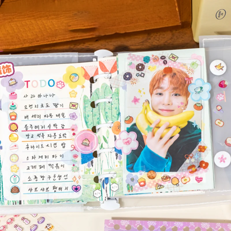 Mr. Paper Cute Animal Sticker Book 18 sheets/book Cartoon Cat PET Sticker Handbook Photo Frame Phone DIY Decoration Gifts