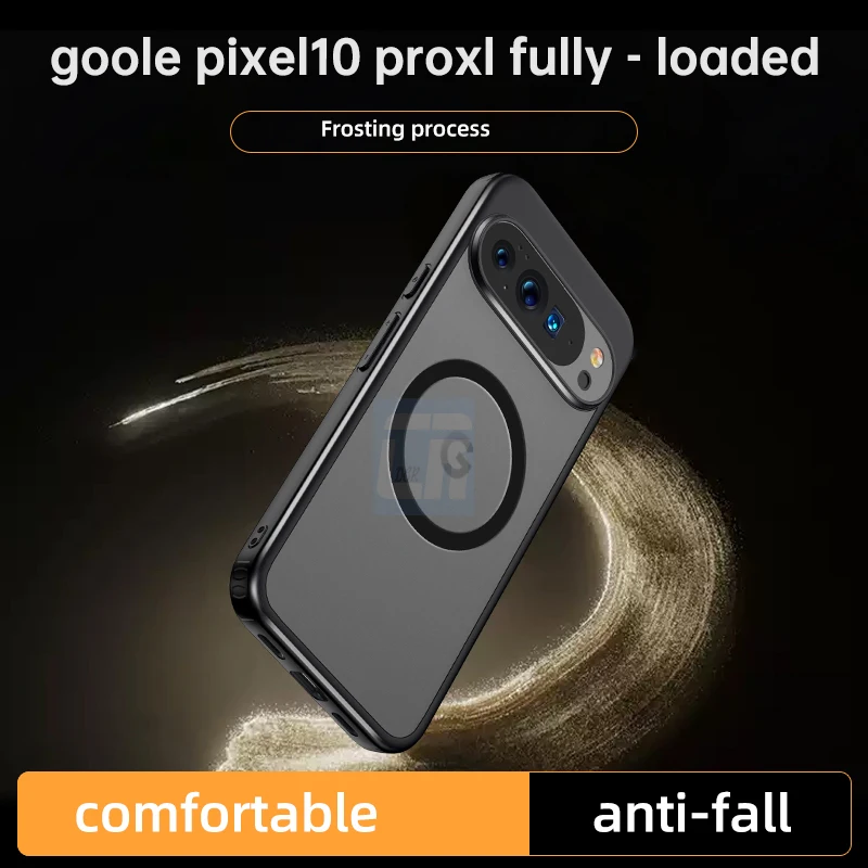 حافظة هاتف مغناطيسية شفافة غير لامعة لهاتف جوجل بيكسل 10 برو XL 10Pro 10 لهاتف Magsafe غطاء مقاوم للصدمات