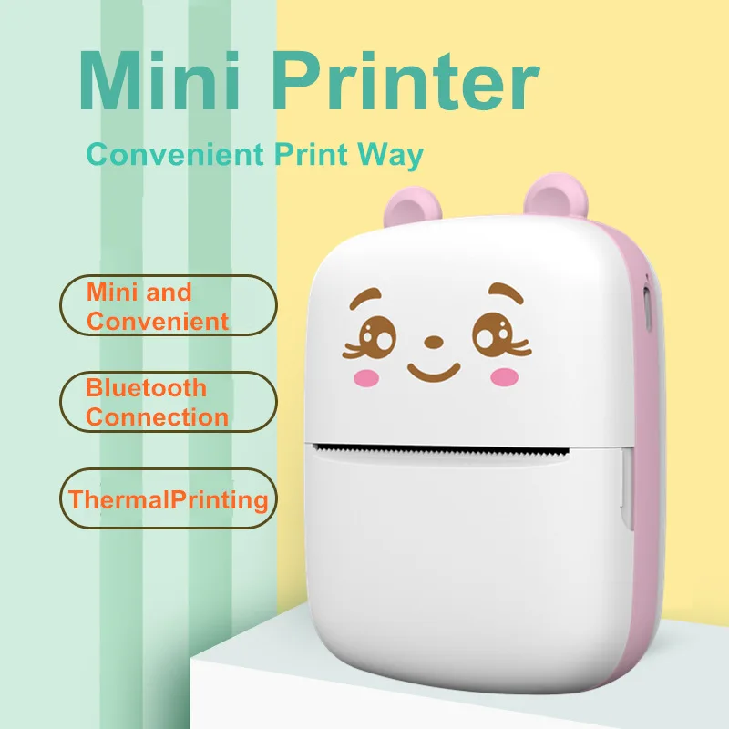 Customized-Border Label Small Portable Wireless Thermal Photo Printer Pocket Student Error Label