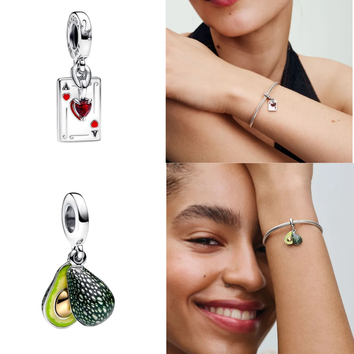 

Лидер продаж, подвеска «Королева сердец» для оригинального браслета из бисера, ожерелье для женщин, серебряный кулон с авокадо 925, DIY ювелирные изделия, подарок