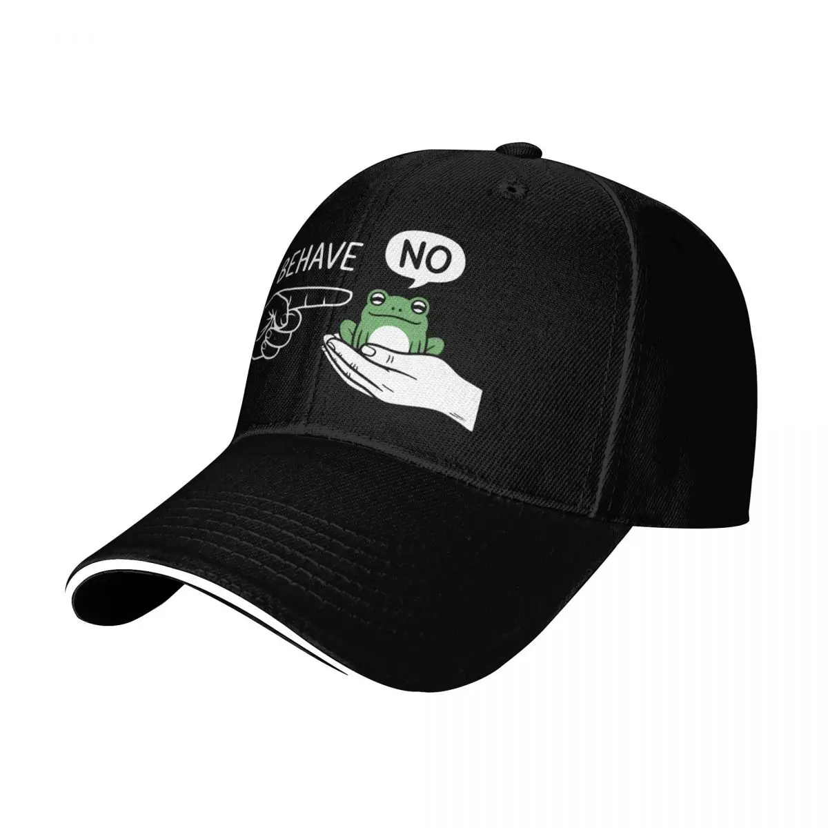 Baseball Caps Dishonest Frog Funny Frog Meme Behave No Cartoon Design Fun Casquette Female Male Outdoor Summer Caps