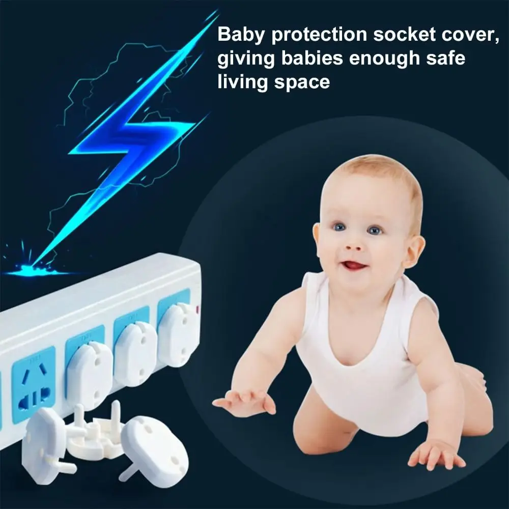 New Plastic Electric Socket Outlet Cover White Two Phase Plug Protection Socket Security Cover Baby Child Safety