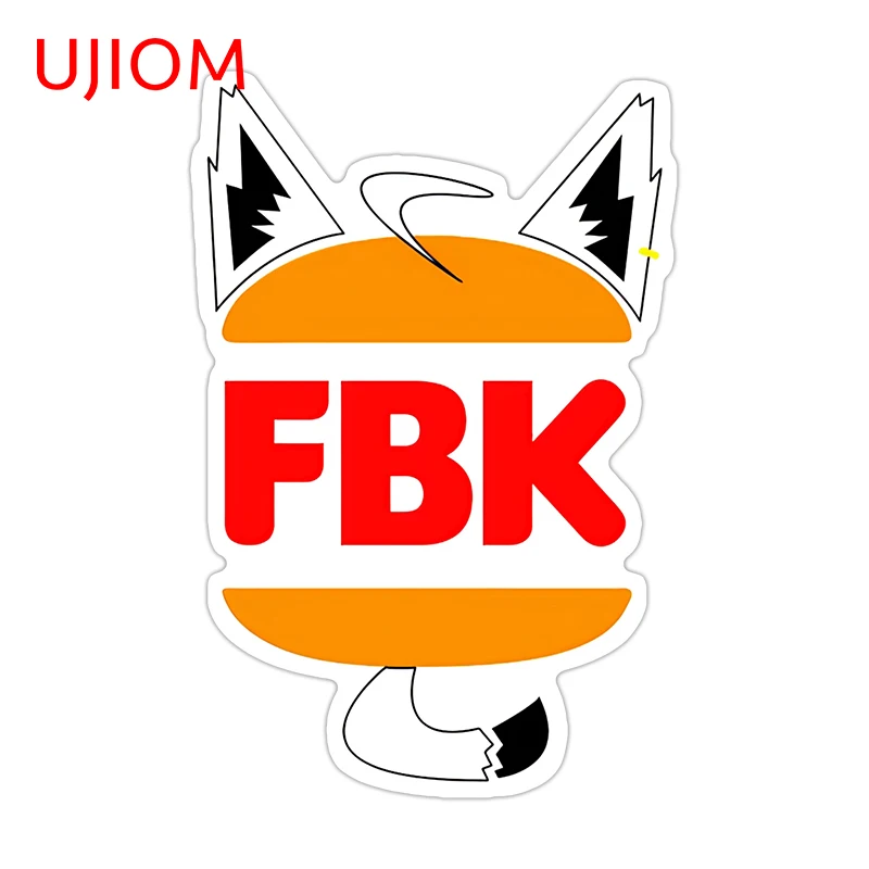 UJIOM For Hololive Shirakami Fubuki Fox Burger Wall Sticker Eye-catching Creative Baby Nursery Room Decals Adhesive Wallpapers