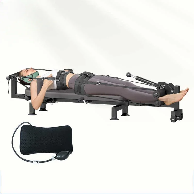 

Increasing Lumbar Spine Soother Leg Pulling, Fitness Stretcher Traction Inverted Bench