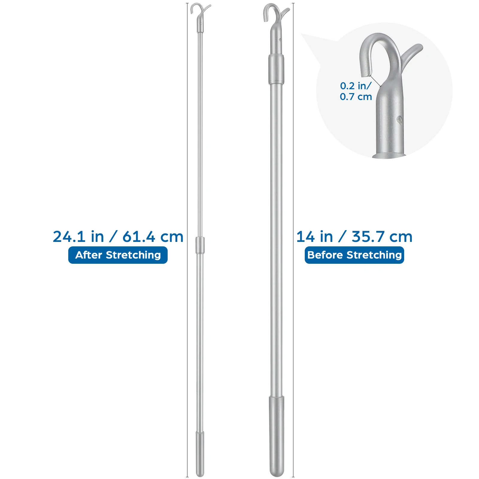 Curtain Retractable Rotary Rod Vertical Blinds Replacement Window Shade Draw Rods Extendable Curtains Aluminum Office Automatic