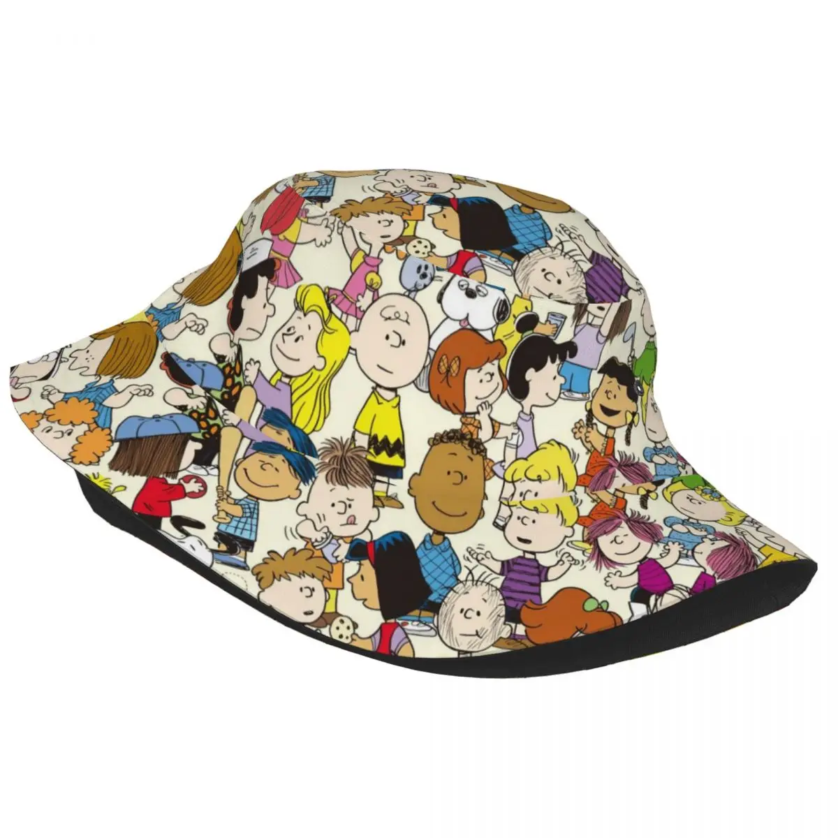 Peanuts Comic Characters Bucket Hat for Women Men Travel Snoopy Charlie Brown Linus and Lucy Bob Hats for Vacation Caps